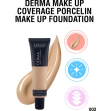 Lollis Derma Make Up Coverage Porcelain Make Up Foundation / Derma Yüksek Kapatıcı Porselen Fondöten