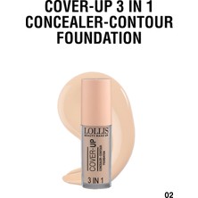 Lollis Cover - Up 3 In 1 Concealer Contour Foundation / Cover - Up 3 Ü 1 Arada Kapatıcı Kontur Fondöten 04