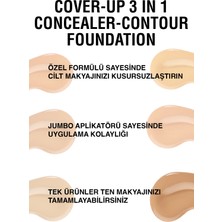 Lollis Cover - Up 3 In 1 Concealer Contour Foundation / Cover - Up 3 Ü 1 Arada Kapatıcı Kontur Fondöten 04