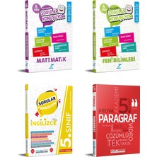 Pruva Yayınları  2025 5. Sınıf Matematik + Fen Bilgisi + Ingilizce + Paragraf Soru Seti 4 Kitap Güncel Müfredat