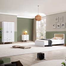 Setay Linda Genç Odası - 3 Kapılı Dolap, Karyola, Şifonyer