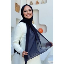 Bym Fashion 2019 Şifon Şal Lacivert