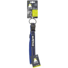 M-Pets Hiking Soft Electric Blue L Kilit Mekanizmalı, Reflektörlü Boyun Tasması (Boyun 55 - 65 Cm)
