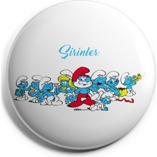 Major Selection Şirinler Ailesi Iğneli Çanta Rozeti