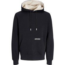Jack & Jones Erkek Sweatshirt Siyah 12256534 Jjelegacy Sweat Hood Noos