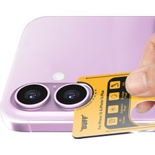 Buff iPhone 16 / iPhone 16 Plus Metal Kamera Lens Koruyucu Rose Pink