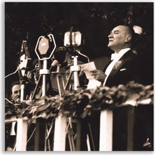 Vientex Mustafa Kemal Atatürk 29 Ekim 10.yıl Konuşması Portre Tablosu - ATC120