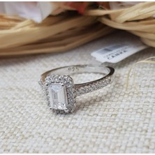 Canka Baget Taşlı Gümüş Yüzük