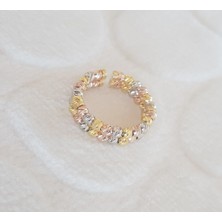 Canka İki Sıra Dorika Gümüş Yüzük