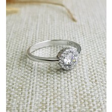 Canka Papatya Tektaş Gümüş Yüzük