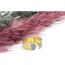 Canka Altın Kaplama Tasarım Gümüş Yüzük