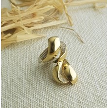 Canka Altın Kaplama İri İtalyan Gümüş Yüzük