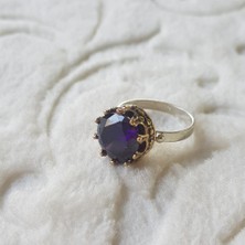 Canka Taç Modeli El İşi Gümüş Yüzük