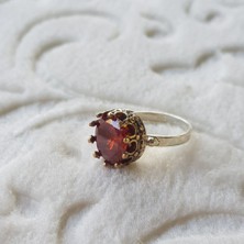 Canka Taç Modeli El İşi Gümüş Yüzük