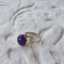 Canka Ametis Taşı El İşi Gümüş Yüzük