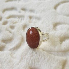 Canka Yıldız Taşlı El İşi Gümüş Yüzük