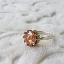 Canka Taç Modeli El İşi Gümüş Yüzük