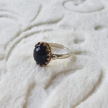 Canka Oltu Taşlı El İşi Gümüş Yüzük