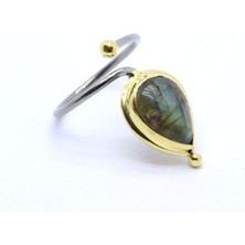 Canka Has Taş Sedef Otantik El Yapımı Kadın Gümüş Yüzük