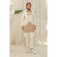 Armine Trend Pantolonlu İkili Takım Ekru 24KT635