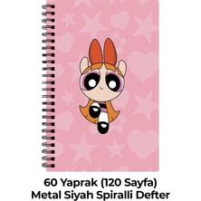 Anime Marketi Powerpuff Girls Tasarımlı 3 Adet A5 Spiralli Defter (Blossom - Bubbles ve Buttercup)