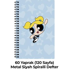 Anime Marketi Powerpuff Girls Tasarımlı 3 Adet A5 Spiralli Defter (Blossom - Bubbles ve Buttercup)