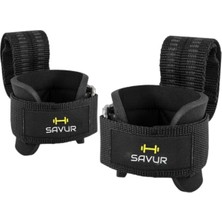 Savur Gri Big Grip Pro Lifting Straps - Fitness Bilekli Halter Kayışı