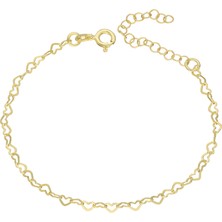 Eva Pırlanta Zincir Kalp Bileklik 717011 Gold