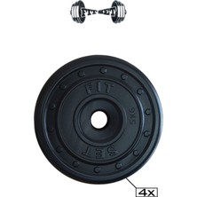 Fitset Vinyl 38 kg Z Barlı Halter Seti ve Dambıl Seti Ağırlık Fitness Seti 38 kg Siyah