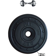 Fitset Siyah 48 kg Z Barlı Halter Seti ve Dambıl Seti Ağırlık Fitness Seti 48 kg Vinyl