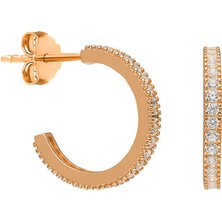 Eva Pırlanta Taşlı Halka Küpe 718895 Rose