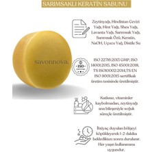 Savonnova Sarımsaklı Ve Keratinli Doğal Sabun, Yıpranmış Saçlar Için Onarıcı Ve Besleyici Katkısız Katı Sabun