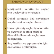 Savonnova Sarımsaklı Ve Keratinli Doğal Sabun, Yıpranmış Saçlar Için Onarıcı Ve Besleyici Katkısız Katı Sabun