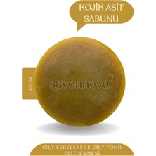 Savonnova Doğal Kojik Asit Kolajen Sabunu, Komedonlu Ciltler Için Zengin Vitaminli Sabun 100 Gr