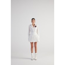 Holly Lolly Beli Lastikli Mini Balon lexi etek Beyaz