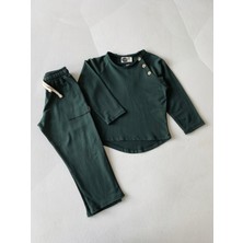 RG Brand Çocuk Omuz Düğme Detaylı Eşofman Takımı