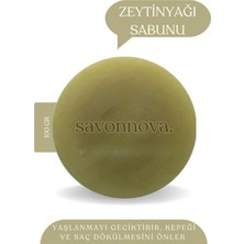 Savonnova Doğal Zeytinyağı Sabunu, El Yapımı, Nemli Ve Parlak Saçlar Için Katkısız Sabun 100 Gr