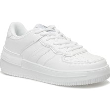 Lumberjack Freya 4Pr Erkek Beyaz Sneaker Ayakkabı Suni Deri Düz Taban ve Memory Foam Konfor