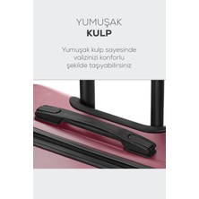 Polo&Sky Spring Model Gül Kurusu Renk 3'lü Valiz Seti Kabin+Orta+Büyük