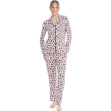 U.s Polo Assn. 17111 Kadın Uzun Kollu Gömlek Pijama Takım-Baskılı