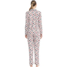 U.s Polo Assn. 17111 Kadın Uzun Kollu Gömlek Pijama Takım-Baskılı