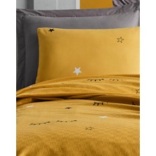 Eponj Home Baskılı Pike Takımı Çift Kişilik Dide Sarı