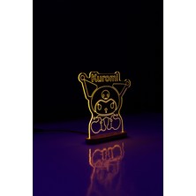 İstasyon Neon Grafik Kuromi Sarı Lamba / Hello Kitty Gece Lambası /  Aydınlatma / LED Işıklı / Ambians Işığı