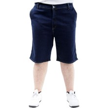 ModeXL Büyük Beden Erkek Kapri Kot Armina 22906 Lacivert