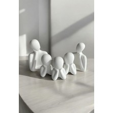 Beşli Aile Dekoratif Obje Biblo (8 Cm-7 Cm-6 Cm)