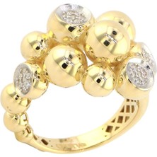 14 Ayar Altın Tasarım Yüzük  -  0181342