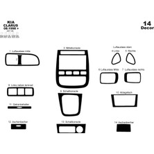 Marscockpitdesign Kia Clarus Konsol-Maun Kaplama 1998 14 Parça