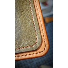 FH Leather Goods  Deri El Yapımı Kartlıklı Cüzdan (Kişiye Özel Isim Yazılabilir.) (FH16)