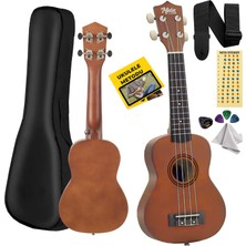 Midex UKX-901M Brown Soprano Ukulele (Askı Çanta Metod Pena)