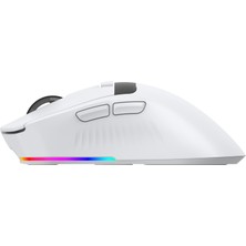 Throne Raito RefleX 26000 Dpi Pixart PAW 3395 OLED Ekran & Makro Yazılım PTFE Kaplama 59gr RGB Kablosuz Gaming Mouse (2.4Ghz + BT + Type-C)